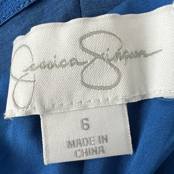 ON SALE $75 WINTER FORMAL GOWN BY JESSICA SIMPSON ROYAL BLUE ONE SHOULDER - Picture 9 of 9